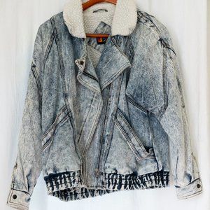 Vintage Andy Johns sherpa lined denim jacket